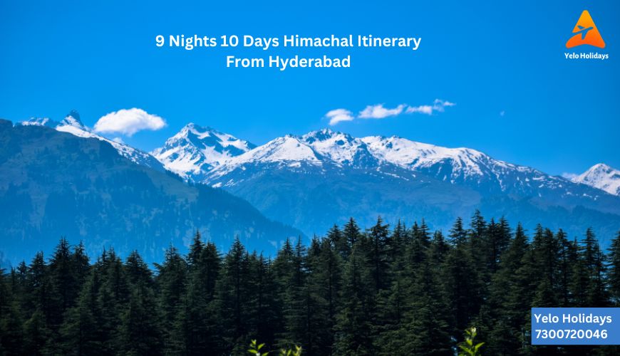 9 nights 10 days Himachal itinerary from Hyderabad" - A captivating view of the Himalayan mountains and serene valley.